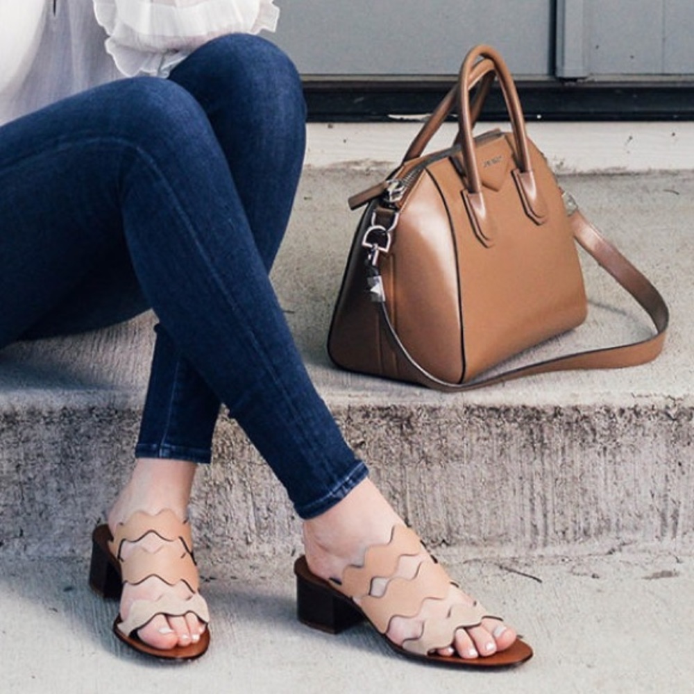 Never worn Chloe block heel sandals